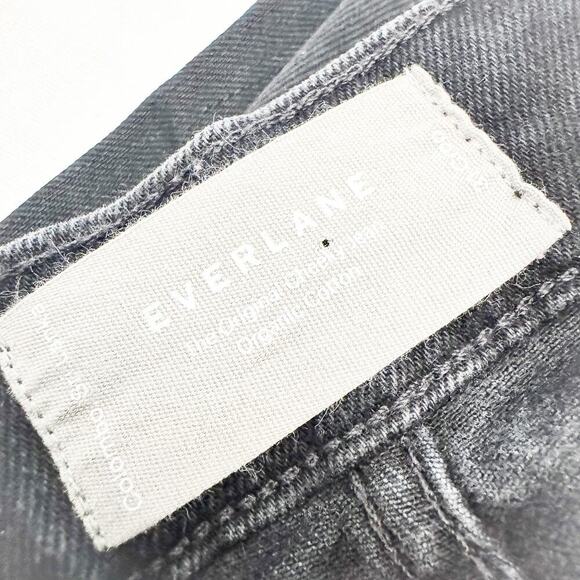 Everlane The Original Cheeky Jean Organic Cotton Black Denim Size 31 Crop - Picture 6 of 9